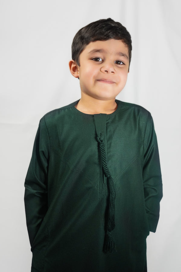 Minaret Green Kids Emirati Thobe